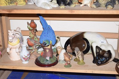 Lot 583 - Model of a cat and other animals