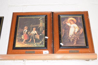 Lot 589 - Two reproduction prints of children, framed