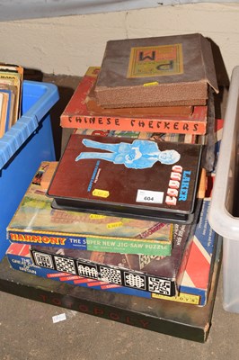 Lot 604 - One box of various assorted board games and...