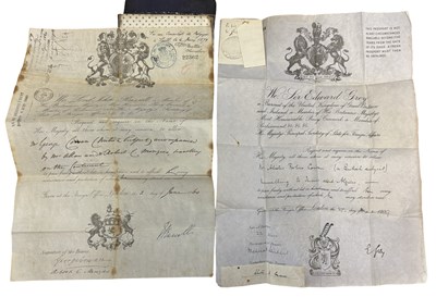 Lot 1069 - 1860 temporary passport to George Cowan and...