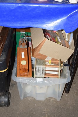 Lot 642 - Box of various assorted fishing sundries, line...