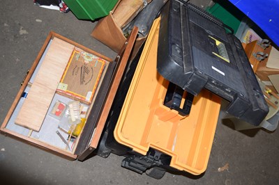 Lot 643 - Wheeled black plastic storage box with lift...