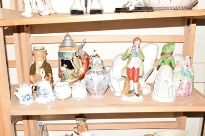 Lot 653 - Mixed Lot: Figurines, toby jug, beer stein etc
