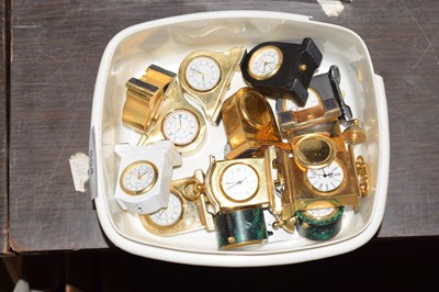 Lot 664 - Quantity of miniature clocks