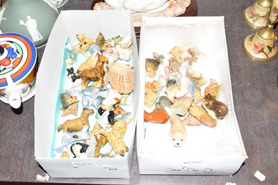 Lot 676 - Two boxes of Wade Whimsies and others similar
