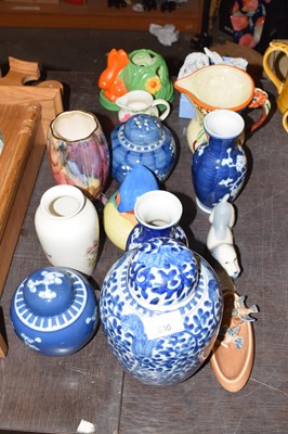 Lot 680 - Mixed ceramics to include ginger jars, vases,...