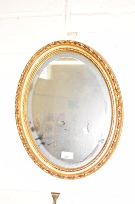 Lot 697 - Gilt framed oval wall mirror