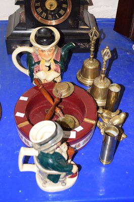 Lot 706 - Mixed lot of toby jugs, brass ware etc