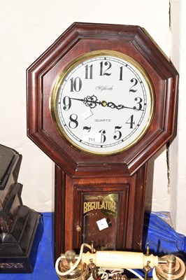 Lot 711 - Wooden mantel clock