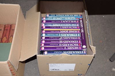 Lot 739 - Two Boxes of books full set of Kings & Queens...