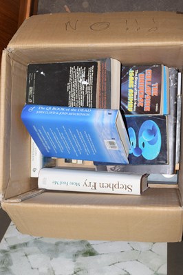 Lot 741 - Box of assorted books to include Stephen Fry etc