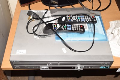 Lot 747 - Sony VHS/DVD hi-fi stereo together with...