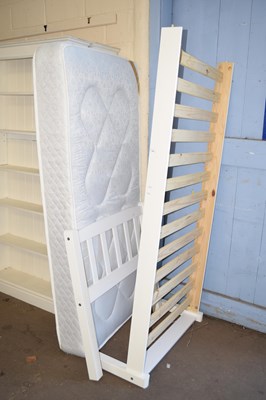 Lot 785 - White painted pine single bed and mattress
