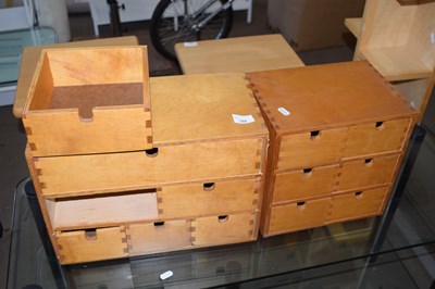 Lot 788 - Set of two storage boxes with drawers