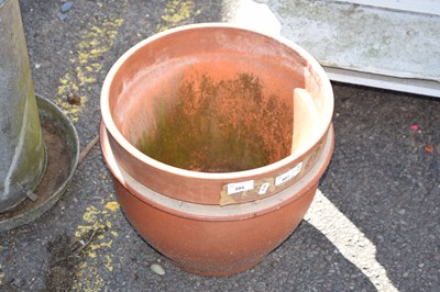 Lot 395 - Two large plant pots