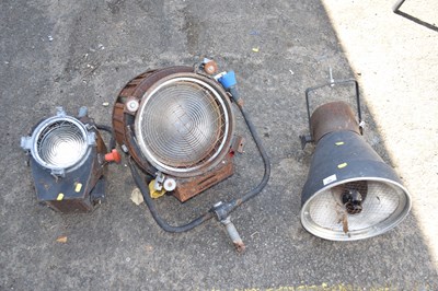 Lot 399 - Three spotlights, lamps etc