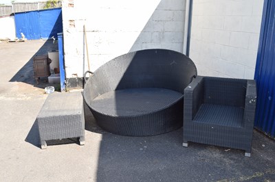 Lot 419 - Large outdoor garden furniture set to include...