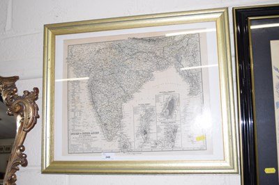 Lot 248 - Framed German map of India 1879