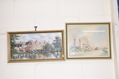Lot 250 - Two paintings to include one oil on board of...
