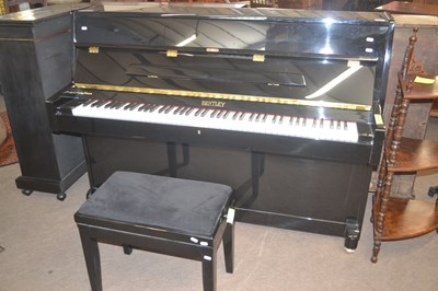 Lot 557 - Modern Bentley piano with a black high gloss...