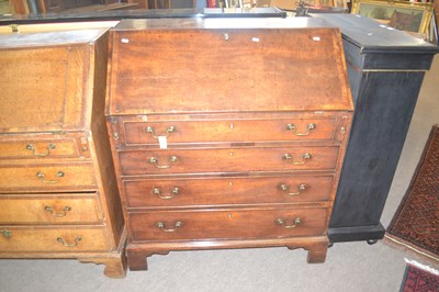 Lot 561 - George III mahogany bureau of typical form...