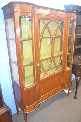 Lot 565 - An Edwardian satin wood and line inlaid china...