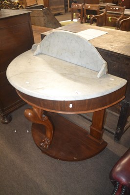 Lot 494 - Victorian grey marble and mahogany veneered...