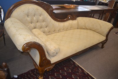 Lot 504 - A large Victorian style button upholstered...