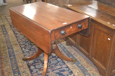 Lot 450 - A late Georgian mahogany pedestal Pembroke...