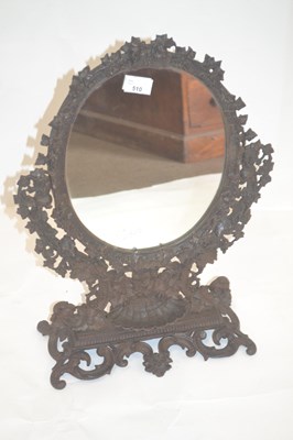 Lot 393 - An unusual iron framed dressing table mirror...