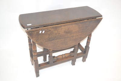 Lot 417 - Small 18th Century drop leaf dining table...