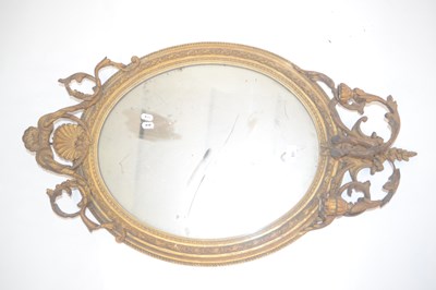 Lot 590 - A small 19th Century Girandole wall mirror of...