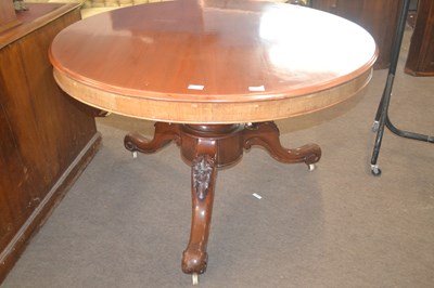 Lot 421 - A Victorian mahogany pedestal dining table...