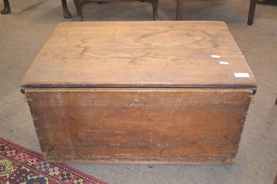 Lot 535 - A small 19th Century stained pine blanket box,...