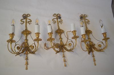 Lot 538 - A set of three Neo Classical style double...