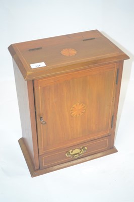 Lot 544 - An Edwardian mahogany and inlaid smokers...