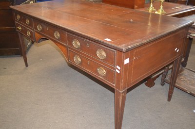 Lot 579 - A Georgian mahogany and line inlaid writing...
