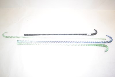 Lot 263 - Group of four Victorian glass walking canes...