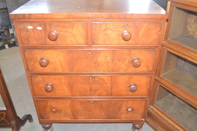 Lot 595 - A Victorian mahogany chest of two short over...