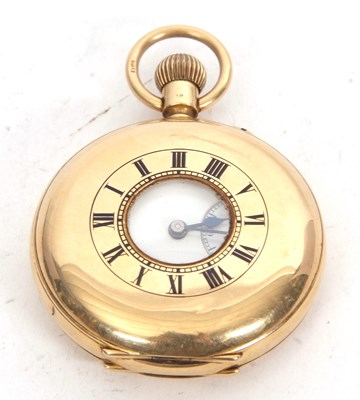 Lot 268 - An 18ct gold J W Benson half hunter pocket...