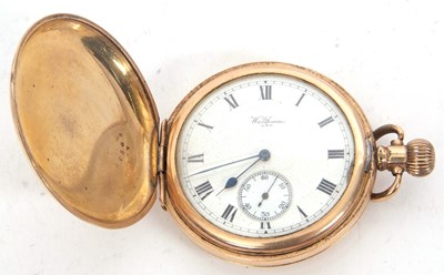Lot 269 - A rolled gold Waltham Hunter pocket watch with...
