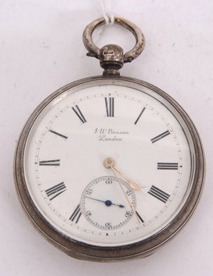 Lot 275 - A silver cased J W Benson Ludgate watch,...