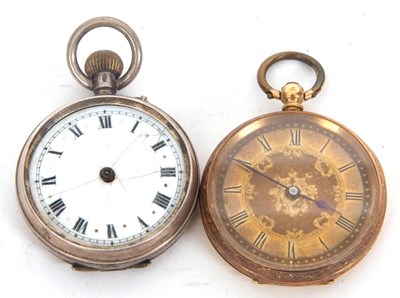 Lot 282 - Mixed Lot:  Two pocket watches, one white...