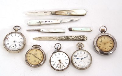 Lot 290 - Mixed Lot: Various pocket watches and pen...