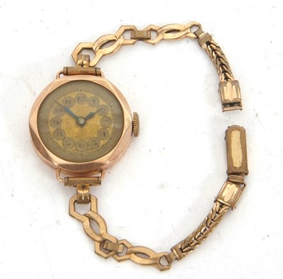 Lot 296 - A 9ct gold cased ladies watch stamped on the...
