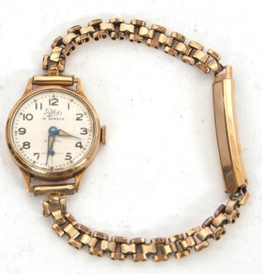 Lot 302 - A 9ct gold cased ladies Pilot watch, the watch...