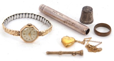 Lot 311 - Mixed Lot:  A 9ct gold cased ladies Verity...
