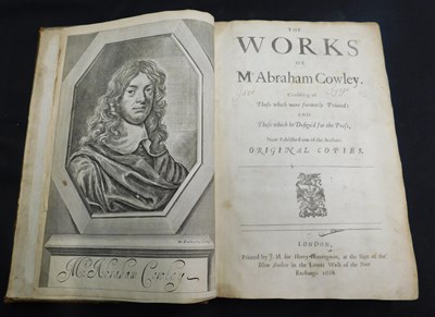 Lot 272 - ABRAHAM COWLEY: THE WORKS...CONSISTING OF...