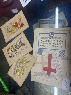 Lot 117A - WWI postcards and thanksgiving book