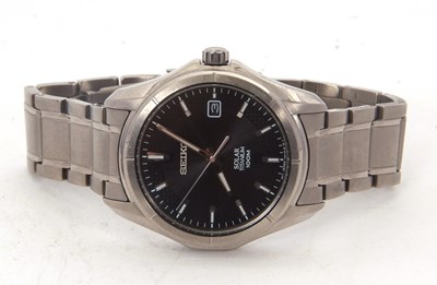Lot 324 - A Seiko Solar Titanium gents watch reference...